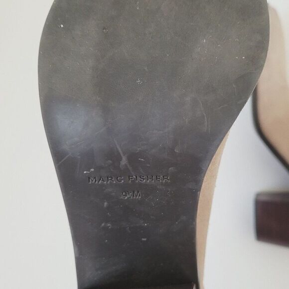 Marc Fisher Tan Pointed Toe Studded Booties Size 9.5 - Picture 2 of 7